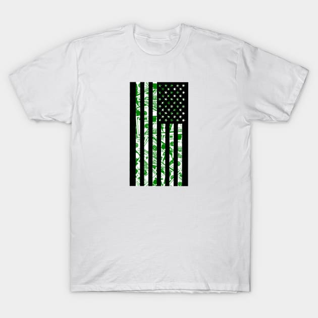 MONEY FLAG Front T-Shirt by Plutocraxy